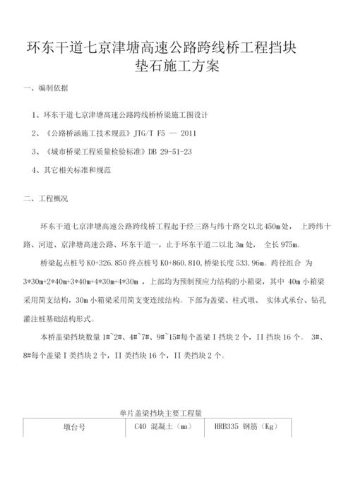 桥梁挡块垫石施工方案.docx