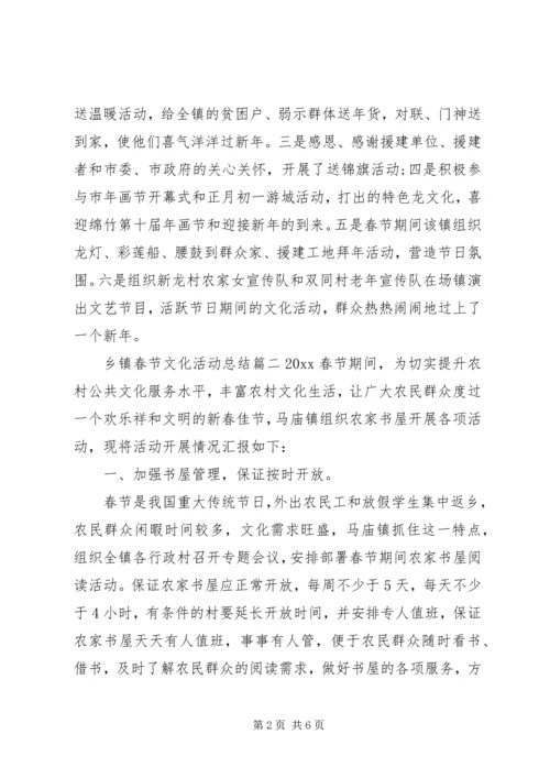 乡镇春节文化活动总结.docx