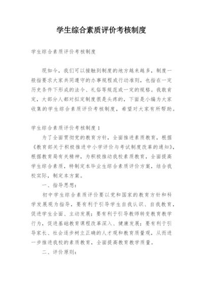 学生综合素质评价考核制度.docx