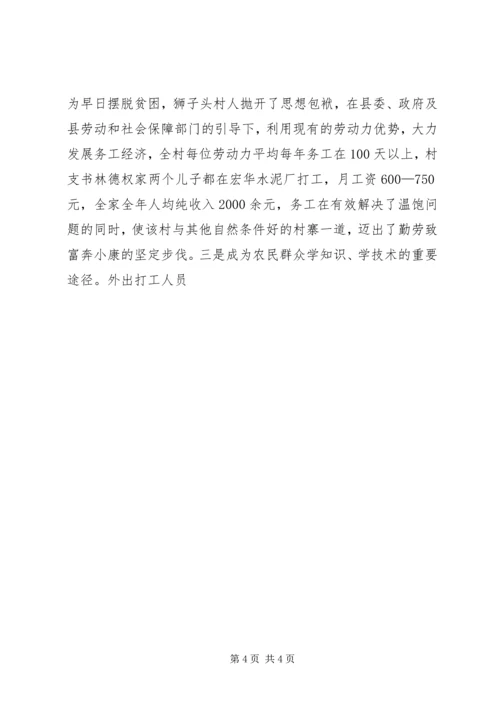 关于XX县区发展务工经济的调查与思考 (6).docx