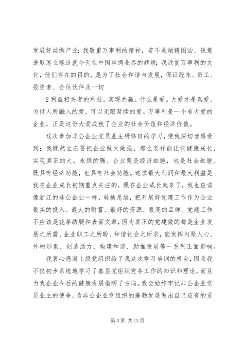 党务工作者、非公企业主浙大学习.docx