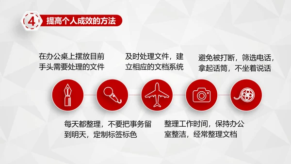 红色商务员工培训时间管理培训PPT