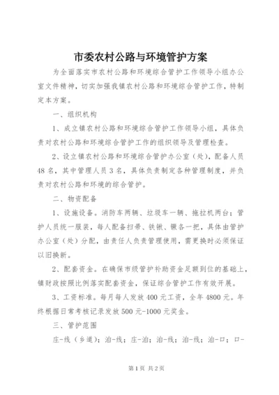 市委农村公路与环境管护方案.docx