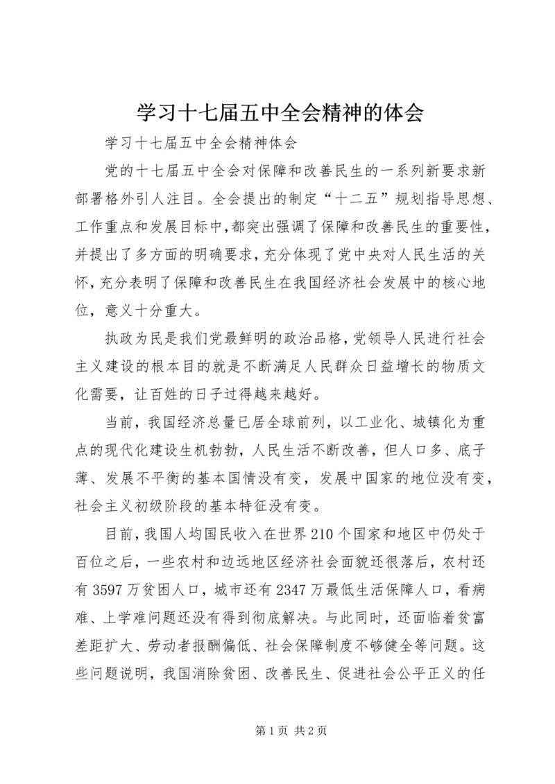 学习十七届五中全会精神的体会 (4).docx