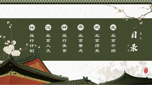 老北京旅游通用PPT模板