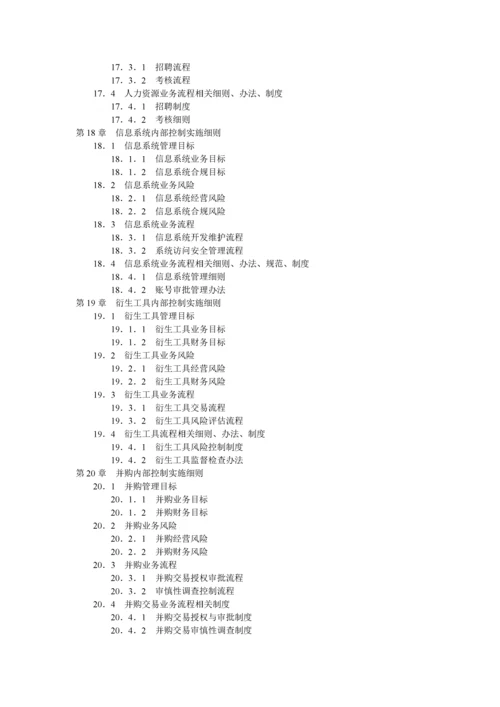 企业内部控制实施细则手册(最全).docx