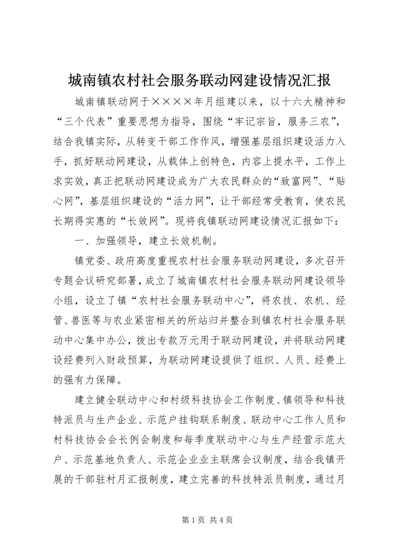 城南镇农村社会服务联动网建设情况汇报 (4).docx