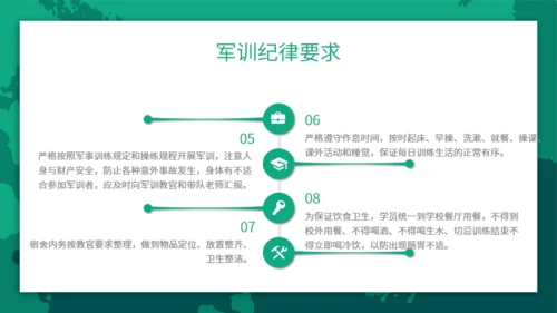 迷彩青春在此启程新生军训通用PPT模板