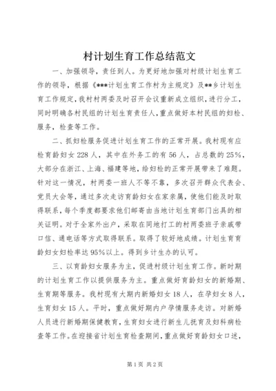 村计划生育工作总结范文 (2).docx