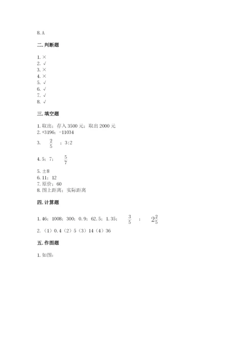 冀教版小学六年级下册数学期末检测试题含完整答案【名师系列】.docx