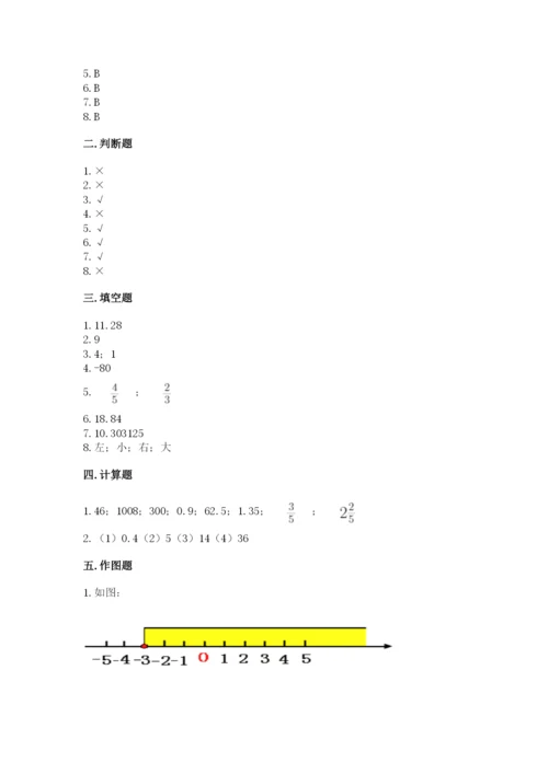 六年级下册数学期末测试卷附参考答案（综合卷）.docx