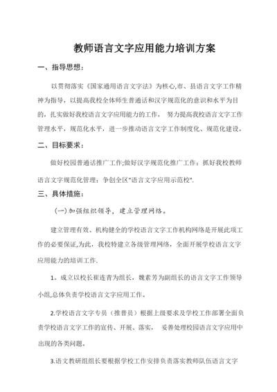 教师语言文字应用能力培训方案2016.8.docx