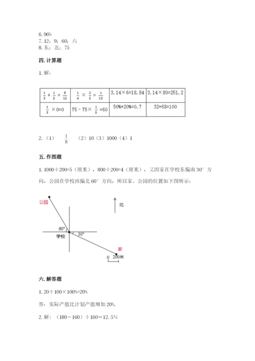 六年级上册数学期末测试卷含完整答案【全优】.docx