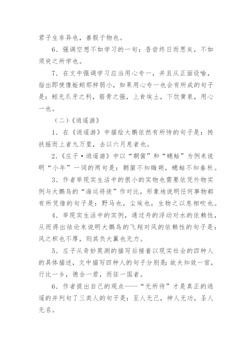 高中必背古诗文情景默写理解性默写及答案.docx