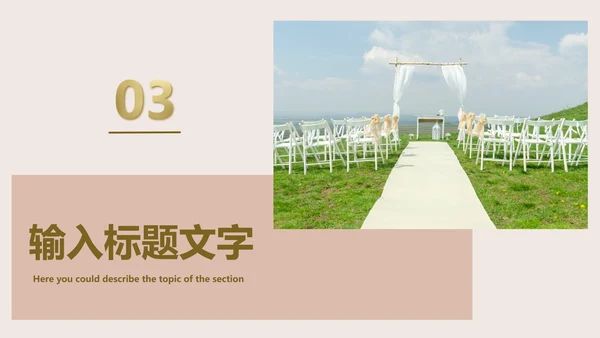 轻奢婚礼主题策划PPT模板