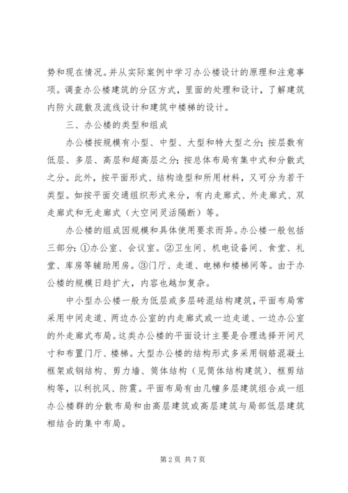 多层综合办公楼建筑调研报告.docx