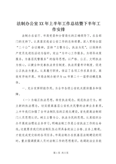 法制办公室XX年上半年工作总结暨下半年工作安排 (3).docx