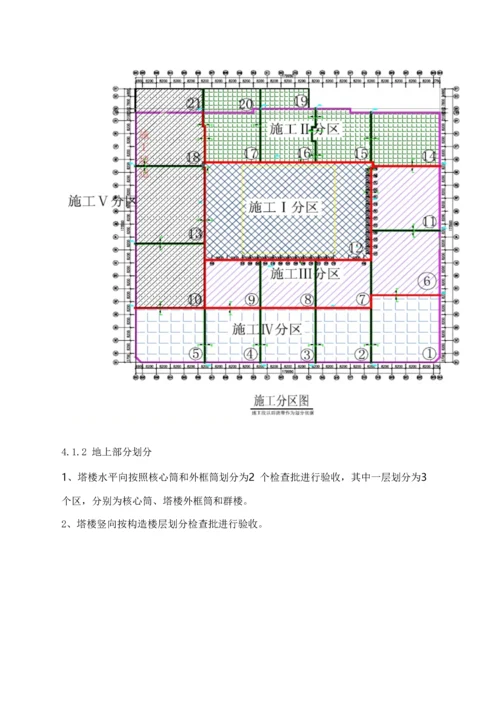 检验批划分及检测实试验专题方案.docx