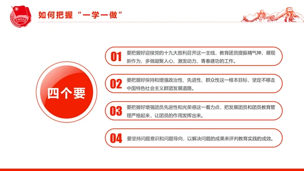 中国共青团一学一做五四青年节PPT模板