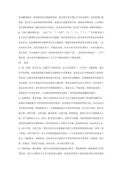 市委组织部机关党支部创建学习型党组织实施专业方案.docx