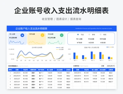 企业账户收入支出流水明细表