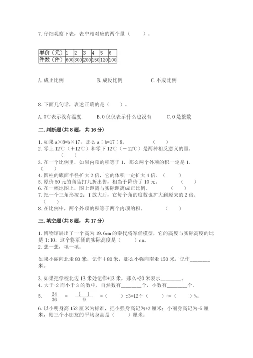 六年级下册数学期末测试卷【考点提分】.docx