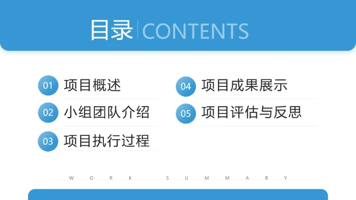 大学生小组项目报告项目研究成果汇报通用PPT模版