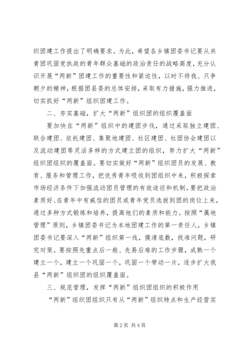 县两新组织推进大会发言.docx