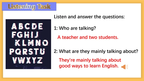 外研八上英语Module 1 Unit 1  Let's try to speak English
