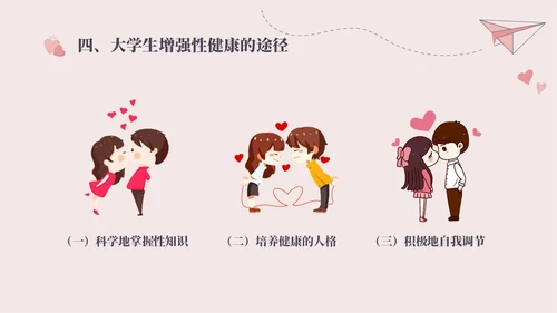 红色插画简约大学生恋爱与性心理健康PPT课件