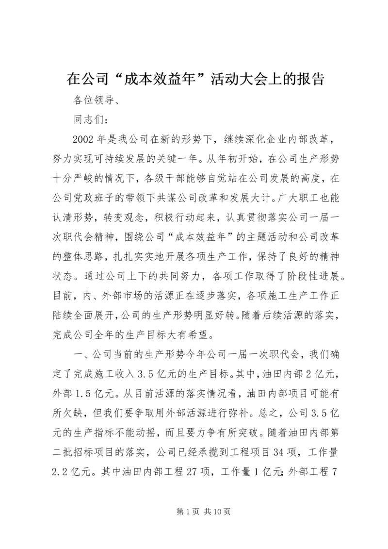 在公司“成本效益年”活动大会上的报告 (9).docx
