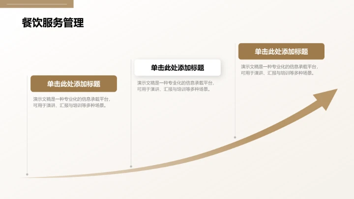 棕色商务风餐饮酒店PPT模板