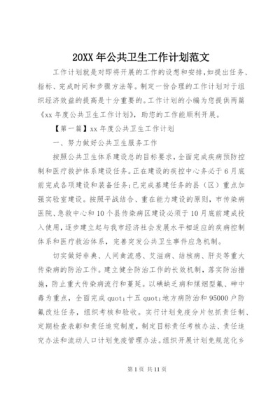 某年公共卫生工作计划范文.docx