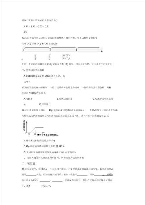 2019年湖南省邵阳市城步县中考化学仿真试题二