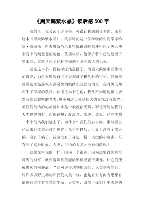 《黑天鹅紫水晶》读后感500字.docx