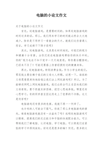 电脑的小论文作文.docx