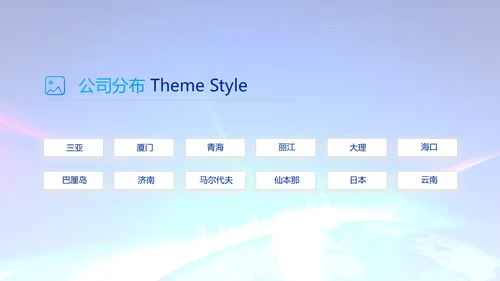 蓝色公司简介企业宣传工作总结PPT