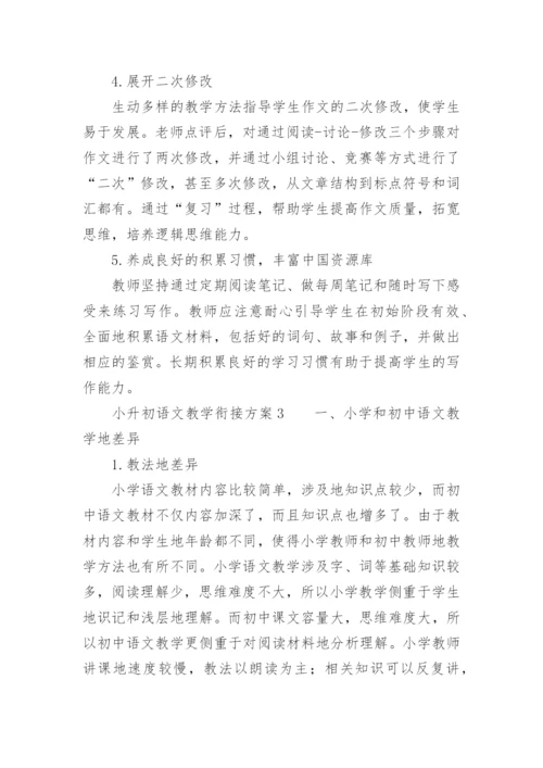 小升初语文教学衔接方案.docx