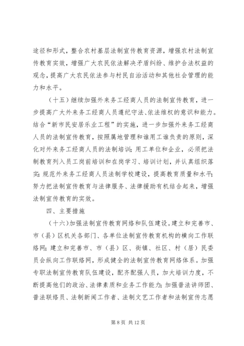 市法制宣传教育五五普法五年规划 (5).docx