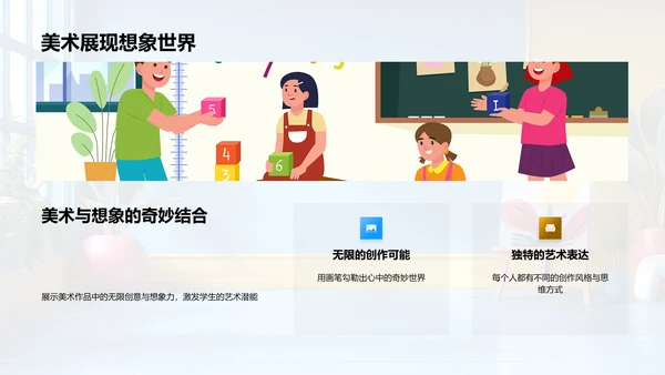 小学美术创作讲座PPT模板