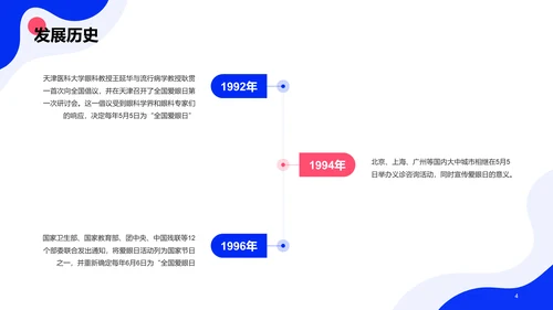 蓝色卡通插画全国爱眼日科普主题PPT