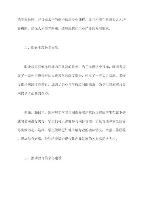 湖南职业技术改革实施方案