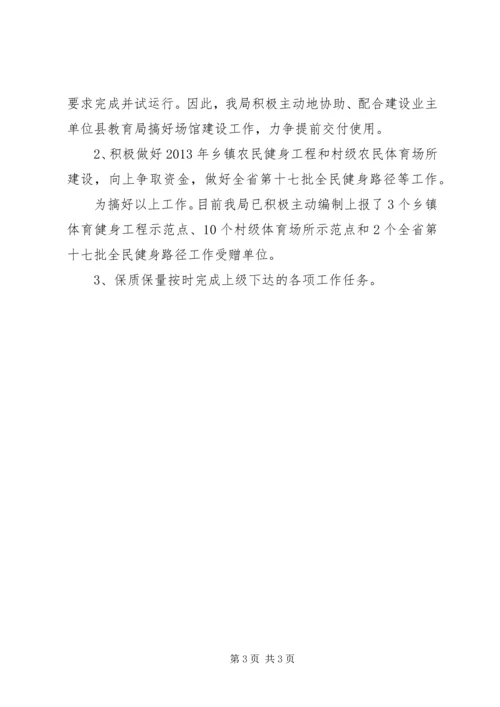 体育局重点情况安排.docx