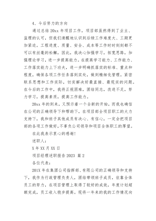 项目经理述职报告2023.docx