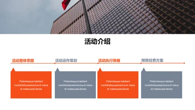 单色扁平4项活动介绍