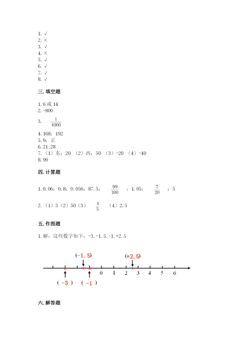 北京版小学六年级下册数学期末综合素养测试卷含答案（典型题）.docx
