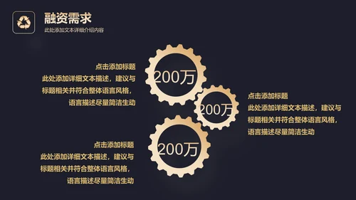 高端黑金商业计划书通用PPT模板