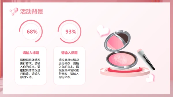 美妆产品，化妆品促销计划通用PPT模板
