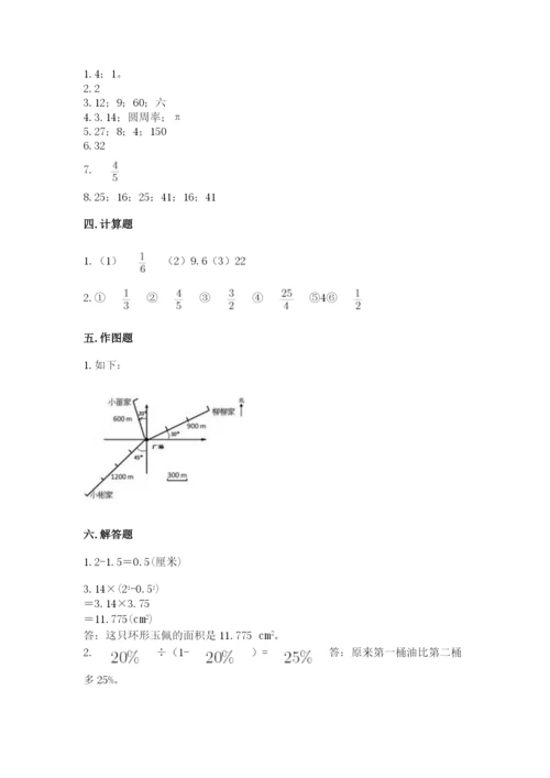 小学数学六年级上册期末卷附参考答案【研优卷】.docx