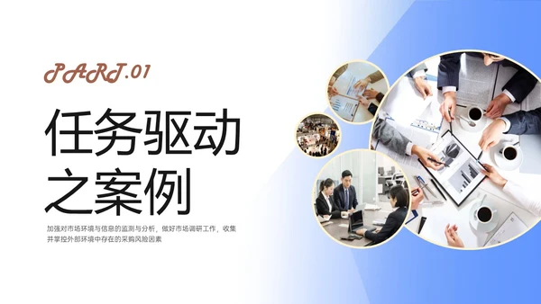 蓝色简约商务实拍采购风险控制PPT课件